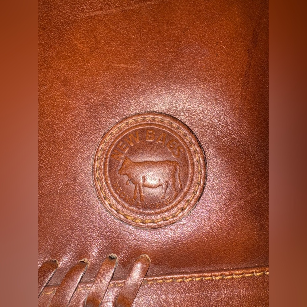 Vintage Handmade Chilean Leather Crossbody Satchel Purse Messenger Bag - Picture 9 of 11